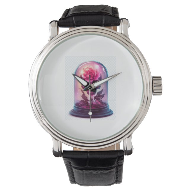 Schädel aus Rose Armbanduhr (Vorderseite)