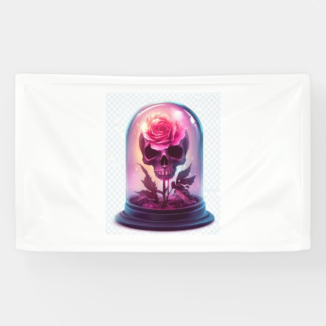 Schädel aus Rose Banner (Horizontal)