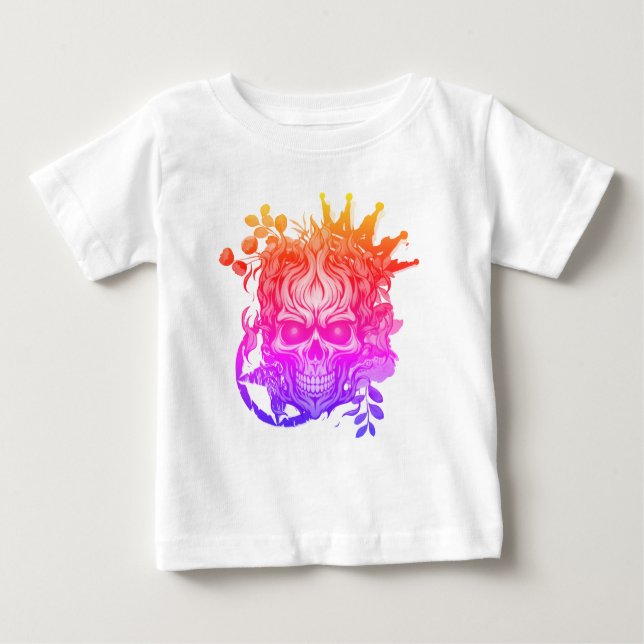 Schädel Baby T-shirt (Vorderseite)