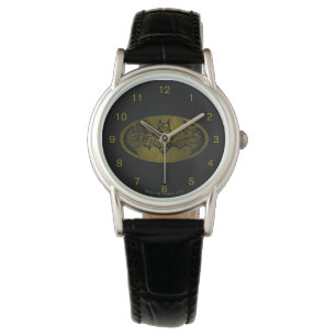 Schädel Batman-Symbol- im Schläger-Logo Armbanduhr