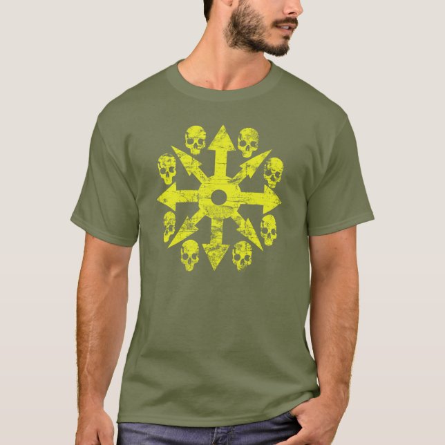 Schädel beunruhigt T-Shirt (Vorderseite)