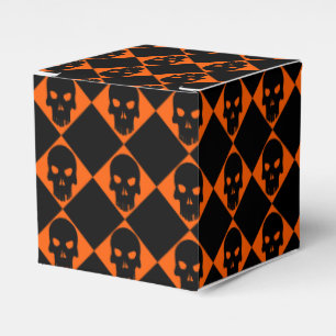 Schädel-Bevorzugungs-Kasten Halloweens schwarzer Geschenkschachtel