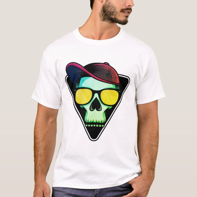 Schädel, Cool, Knochen T-Shirt (Vorderseite)