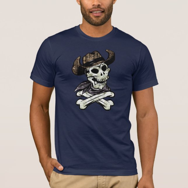 Schädel-Cowboy T-Shirt (Vorderseite)