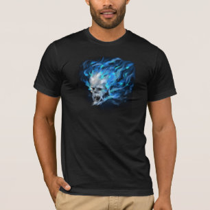 Schädel der blauen Flamme T-Shirt