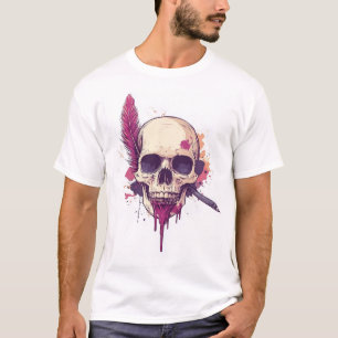 Schädel des düsteren Poeten T-Shirt