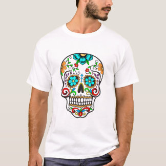 Schädel Dia de Los Muertos Color T-Shirt