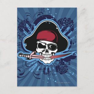 Schädel eines Piraten Postkarte