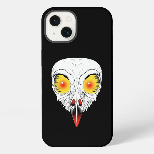 Schädel eines Raubvogels iPhone Hülle (Rückseite)
