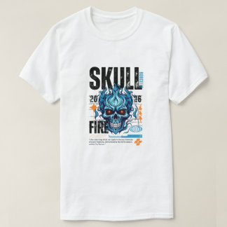 Schädel Feuer T-Shirt