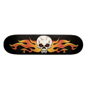 Schädel FlammensFanged Skateboard