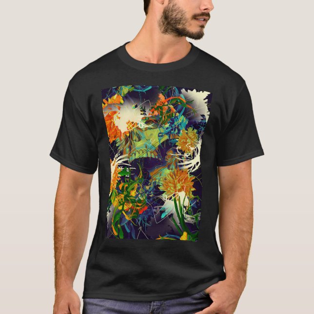 Schädel Flora T-Shirt (Vorderseite)
