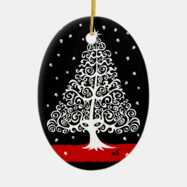 Schädel für Weihnachtsverzierung Keramik Ornament