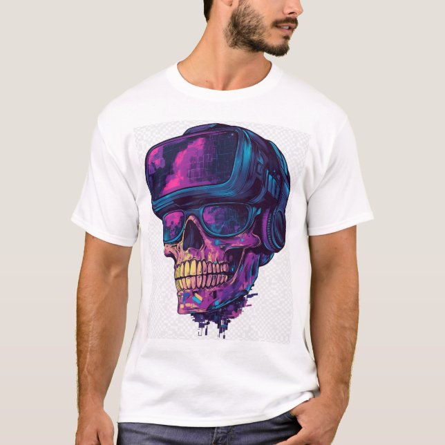Schädel-Gamer-Modus T-Shirt (Vorderseite)