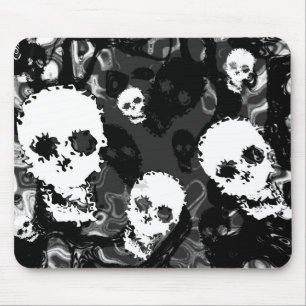Schädel-Geister B&W-Mauspad Mousepad