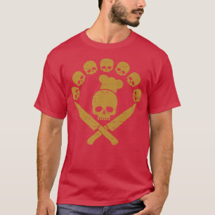 Schädel gekreuzt Grillen Kochen Spaß Metzger smo T-Shirt