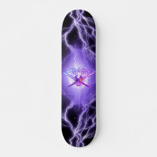 Schädel gekreuzte Schwerter Skateboard