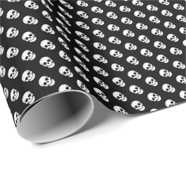 Schädel Geschenkpapier (Rolleneckpunkt)