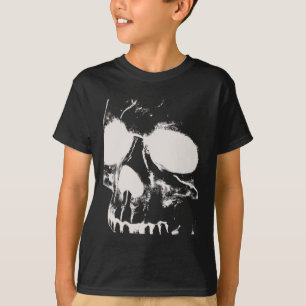 Schädel-Gesicht-Silhouette Grunge Rock Grafik Kuns T-Shirt