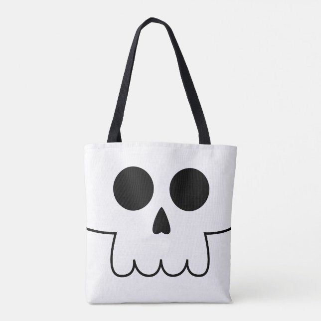 Schädel-Gesichts-Halloween-Taschen-Tasche Tasche (Rückseite)