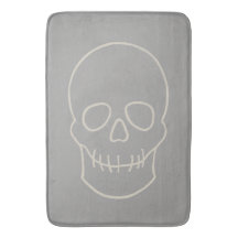 Schädel - Ghost Grau und Knochen Weiß