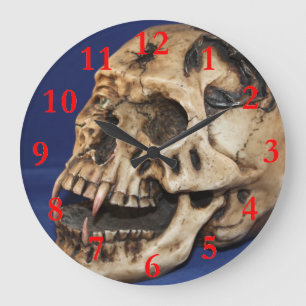 Schädel groß rund große wanduhr
