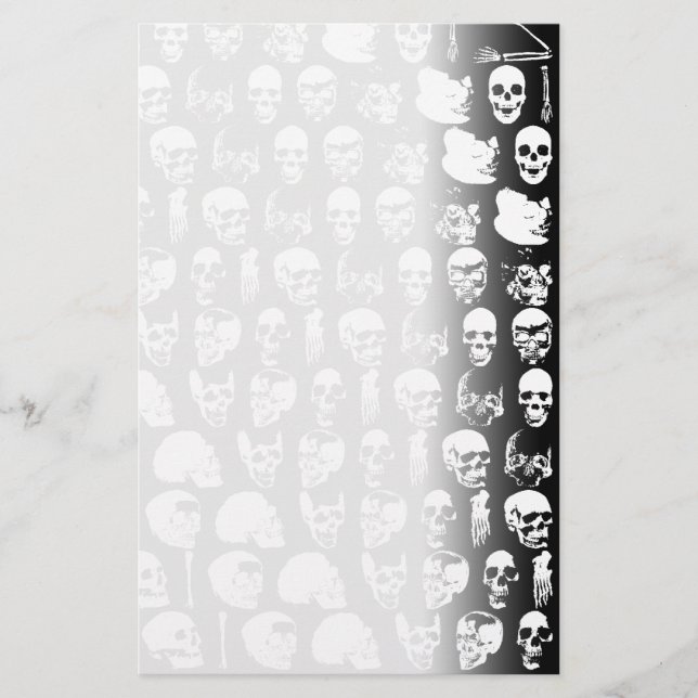 Schädel-Horror Goth Todesfelsen-Monster Briefpapier (Vorderseite)