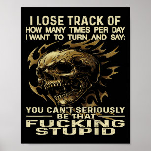 Schädel Ich verliert die Übersicht über die Anzahl Poster