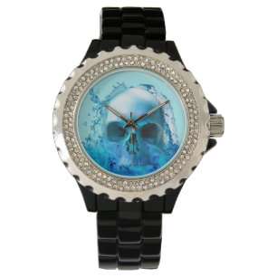Schädel im Wasser Armbanduhr