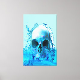 Schädel im Wasser Leinwanddruck