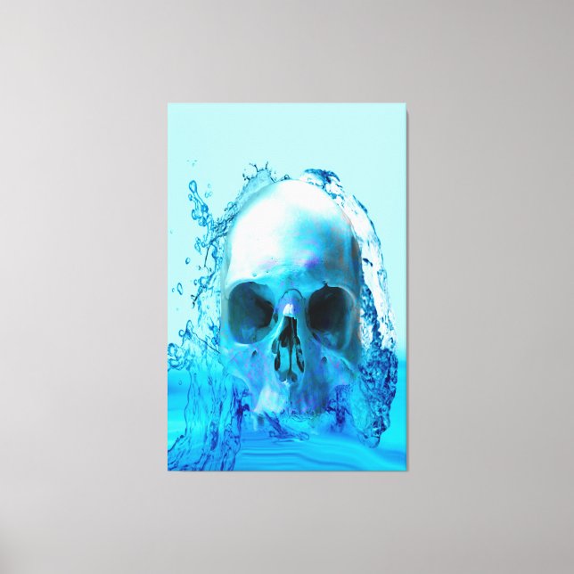 Schädel im Wasser Leinwanddruck (Vorderseite)
