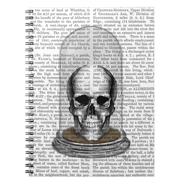 Schädel in Bell Jar 2 Notizblock (Vorderseite)