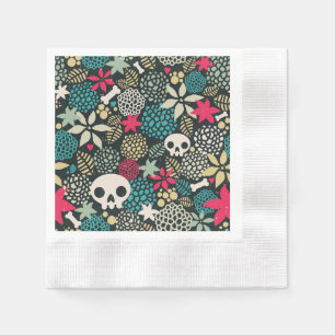 Schädel in Blume Serviette