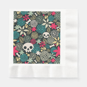 Schädel in Blume Serviette