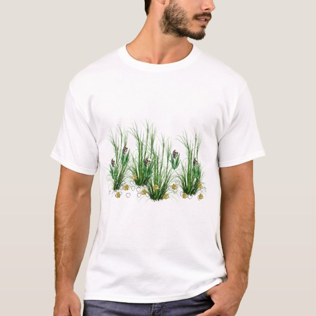Schädel in den Unkräutern T-Shirt (Vorderseite)