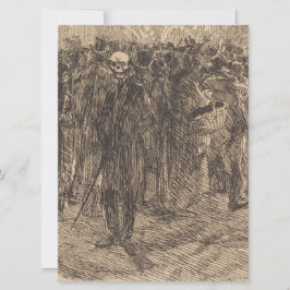 Schädel in der Menge (von Albert Besnard) Karte