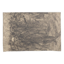 Schädel in der Menge (von Albert Besnard) Kissenbezug