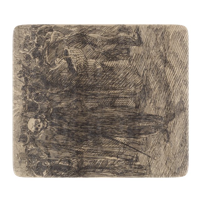 Schädel in der Menge (von Albert Besnard) Schneidebrett (Vorderseite)