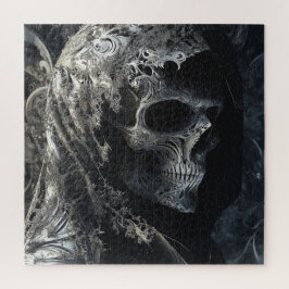 Schädel in einem vertäterten Lace Veil