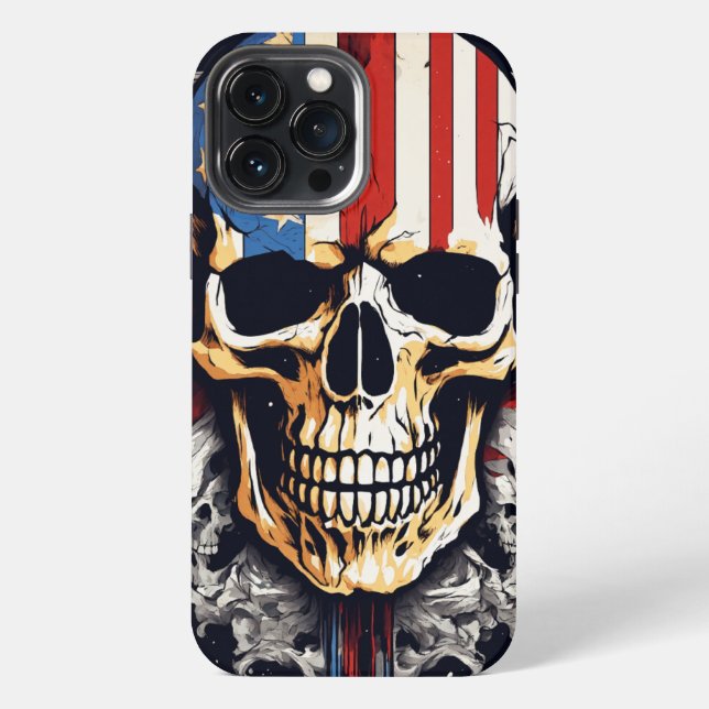 Schädel iPhone 13 Pro Max Hülle (Rückseite)