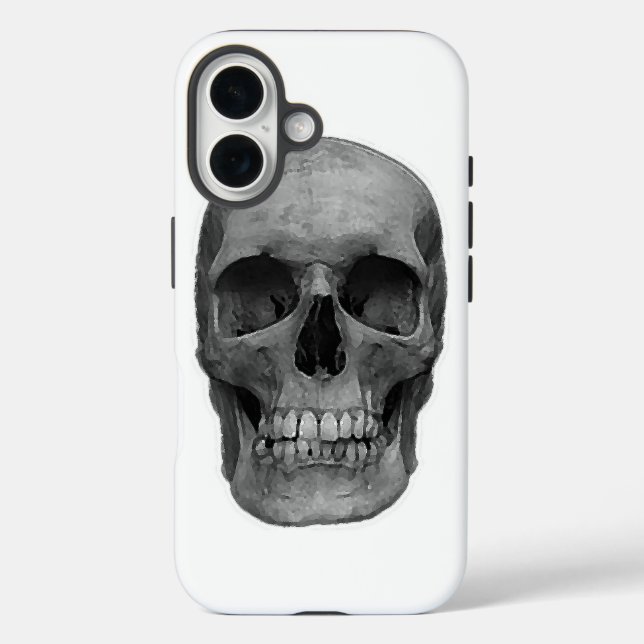 Schädel iPhone 16 Hülle (Rückseite)