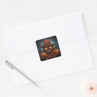Schädel, Jack-O-Laternen und Blume