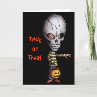 Schädel-Kind - Halloween Karte