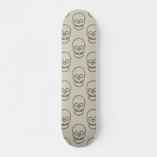 Schädel - Knochen weiß und schwarz Skateboard