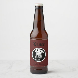 Schädel-Koch - Lager Bierflaschenetikett