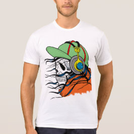 Schädel, Kopfhörer, Hoodie, Hut, T - Shirt