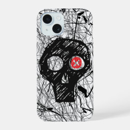 Schädel-Kratzer iPhone 15 Hülle