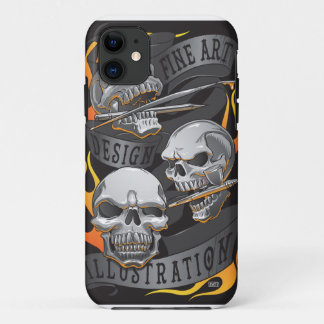 Schädel-Kunst-Telefon-Kasten title_seo2