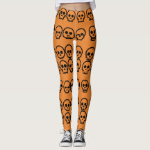 Schädel-Kürbis-Orangen-Muster Halloweens kleines