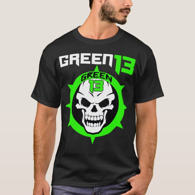 Schädel-Logo 2 mit Seiten versehen (Schwarzes) T-Shirt (Vorderseite)